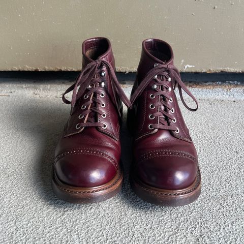 View photo of John Lofgren Combat Boots in Horween Burgundy Chromexcel