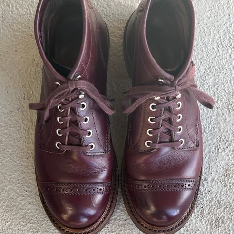 View photo of John Lofgren Combat Boots in Horween Burgundy Chromexcel