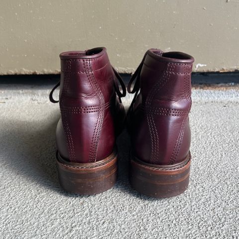 View photo of John Lofgren Combat Boots in Horween Burgundy Chromexcel
