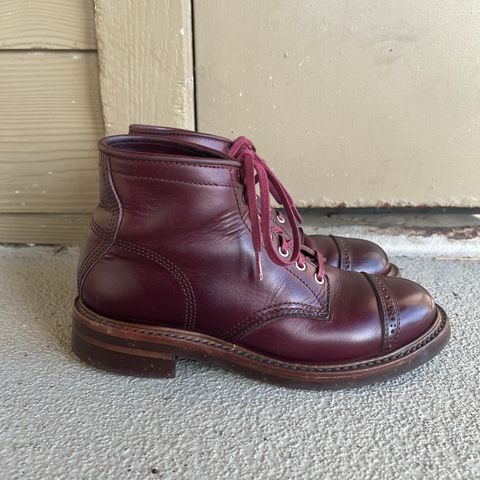 View photo of John Lofgren Combat Boots in Horween Burgundy Chromexcel