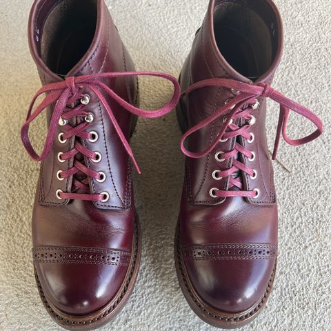 View photo of John Lofgren Combat Boots in Horween Burgundy Chromexcel