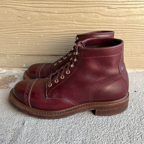 View photo of John Lofgren Combat Boots in Horween Burgundy Chromexcel