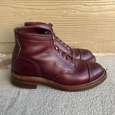 View photo of John Lofgren Combat Boots in Horween Burgundy Chromexcel