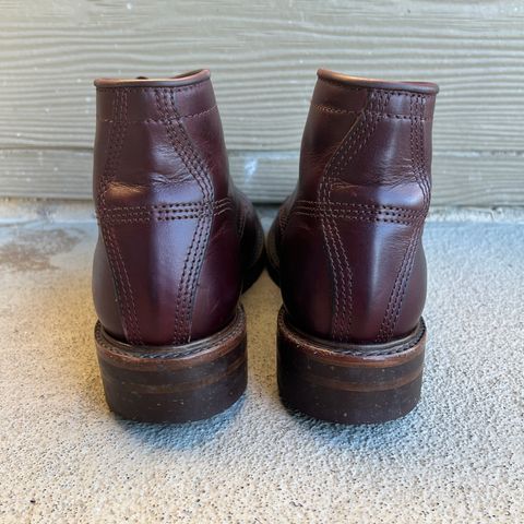 View photo of John Lofgren Combat Boots in Horween Burgundy Chromexcel