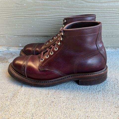 View photo of John Lofgren Combat Boots in Horween Burgundy Chromexcel