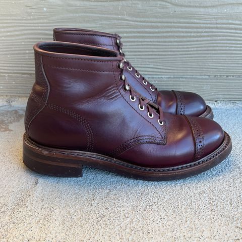 View photo of John Lofgren Combat Boots in Horween Burgundy Chromexcel