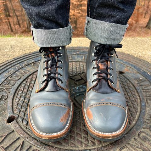 Iron Boots The Chosen One in Maryam Grigio Shell Cordovan