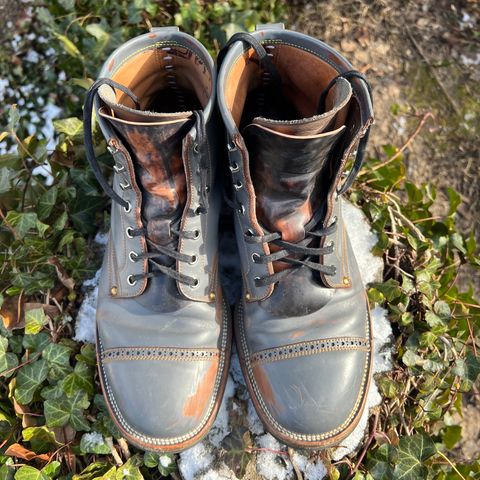 Iron Boots The Chosen One in Maryam Grigio Shell Cordovan