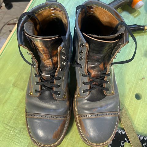 Iron Boots The Chosen One in Maryam Grigio Shell Cordovan
