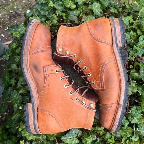 Truman Service Boot in Natural Horse Rump