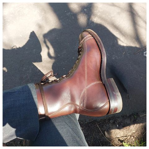 View photo of Willie's Handmade Boots Unlisted Model in Maryam Walnut TPR Horsebutt