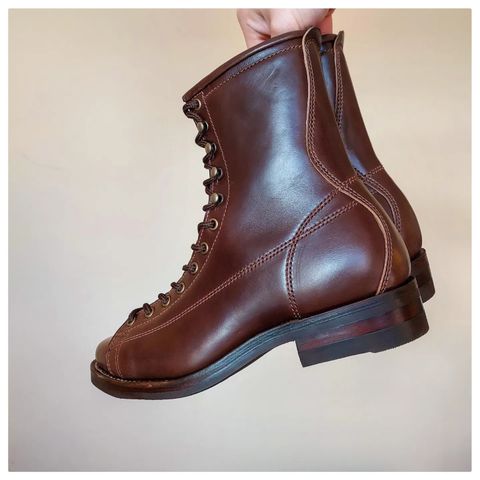 View photo of Willie's Handmade Boots Unlisted Model in Maryam Walnut TPR Horsebutt