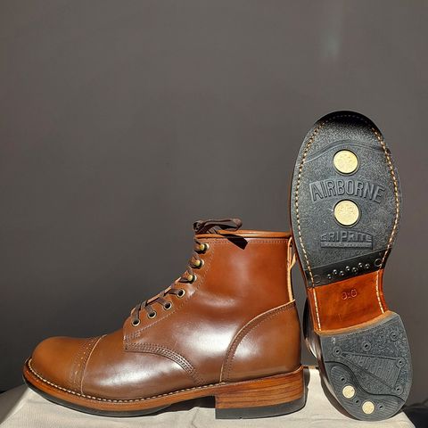 View photo of Julian Boots Bowery in Horween Cigar Shell Cordovan