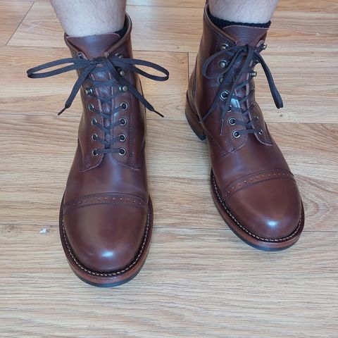 View photo of Julian Boots Bowery in Horween Cigar Shell Cordovan