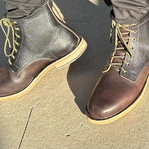 View photo of Self-Made Service Boot in Metta Catharina Shell Cordovan