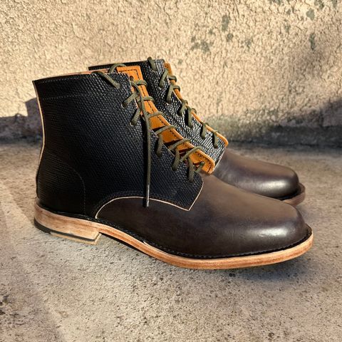 View photo of Self-Made Service Boot in Metta Catharina Shell Cordovan