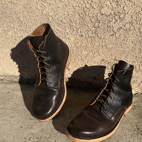 View photo of Self-Made Service Boot in Metta Catharina Shell Cordovan