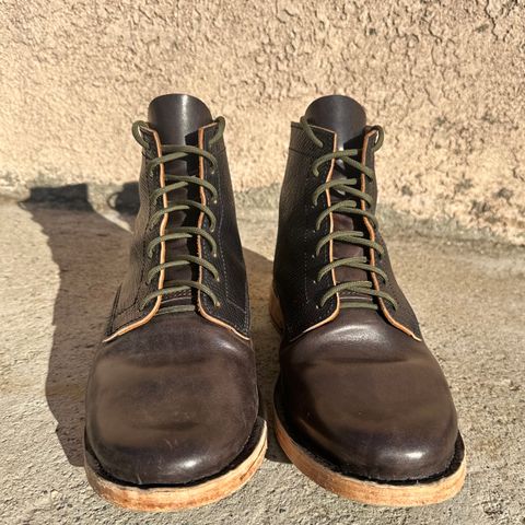 View photo of Self-Made Service Boot in Metta Catharina Shell Cordovan