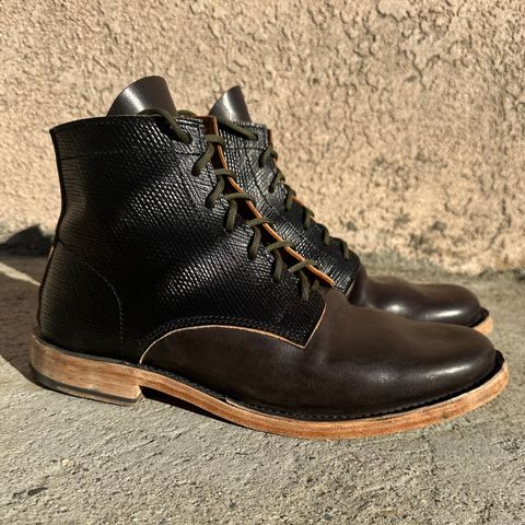 View photo of Self-Made Service Boot in Metta Catharina Shell Cordovan