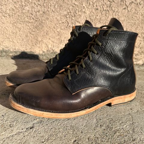 View photo of Self-Made Service Boot in Metta Catharina Shell Cordovan