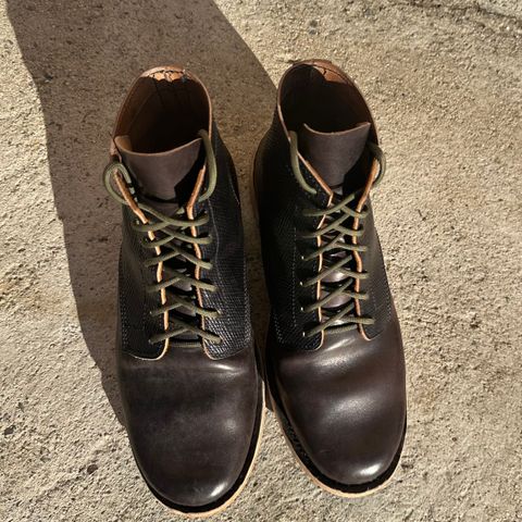 View photo of Self-Made Service Boot in Metta Catharina Shell Cordovan