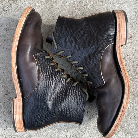 View photo of Self-Made Service Boot in Metta Catharina Shell Cordovan