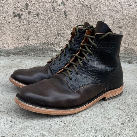 View photo of Self-Made Service Boot in Metta Catharina Shell Cordovan