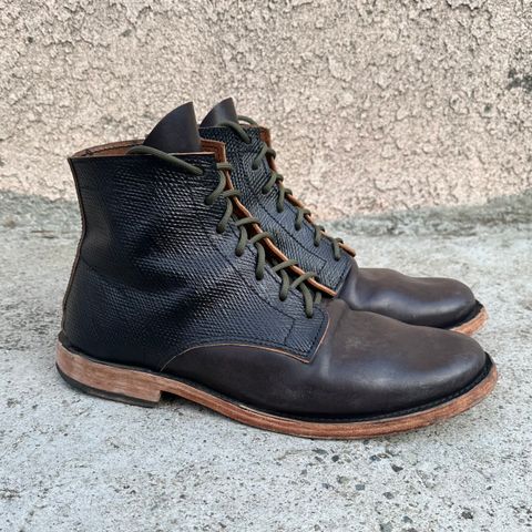 View photo of Self-Made Service Boot in Metta Catharina Shell Cordovan