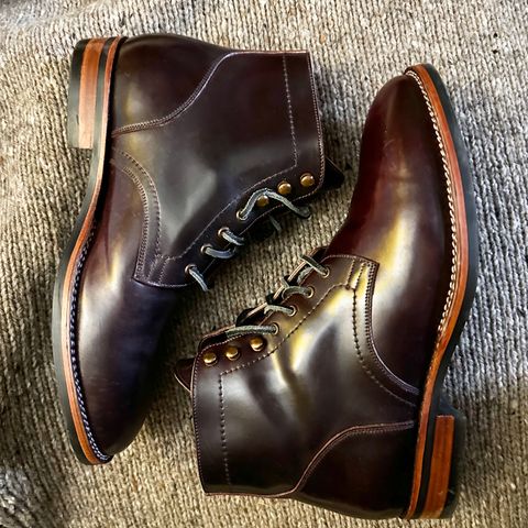 BLKBRD Rudiger Service Boot in Horween Color 8 Shell Cordovan