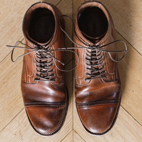 Viberg Service Boot BCT in Horween Natural Crust Double Cordovan