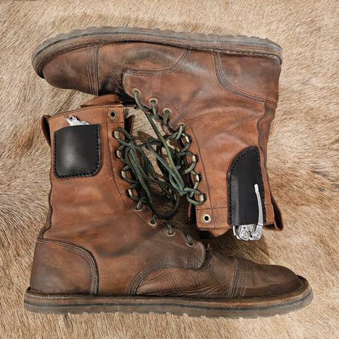 View photo of Jim Green African Ranger Barefoot Boot in Fudge Crazy Horse