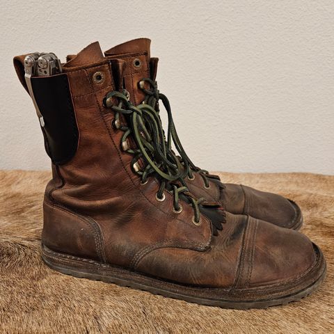 View photo of Jim Green African Ranger Barefoot Boot in Fudge Crazy Horse