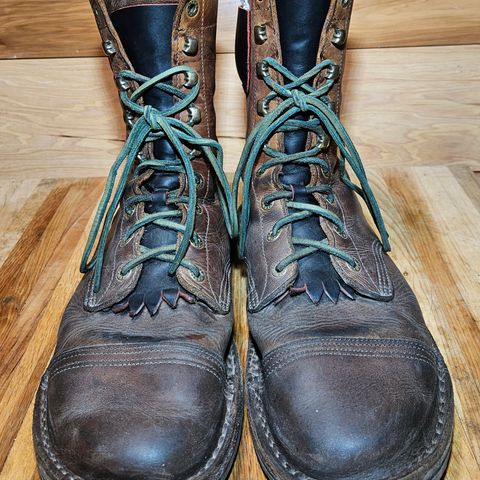 View photo of Jim Green African Ranger Barefoot Boot in Fudge Crazy Horse