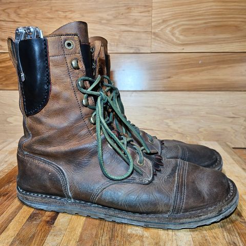 View photo of Jim Green African Ranger Barefoot Boot in Fudge Crazy Horse