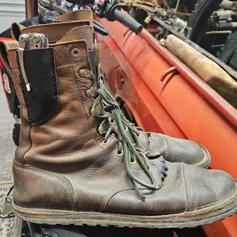 View photo of Jim Green African Ranger Barefoot Boot in Fudge Crazy Horse