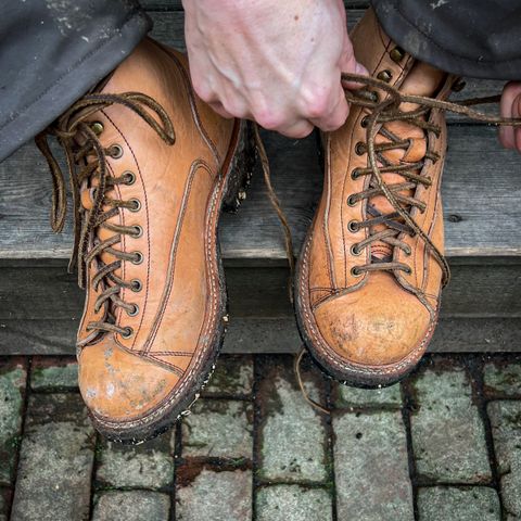 View photo of Monroe 19916 Monkey Boot in Shinki Natural Oiled Horsebutt