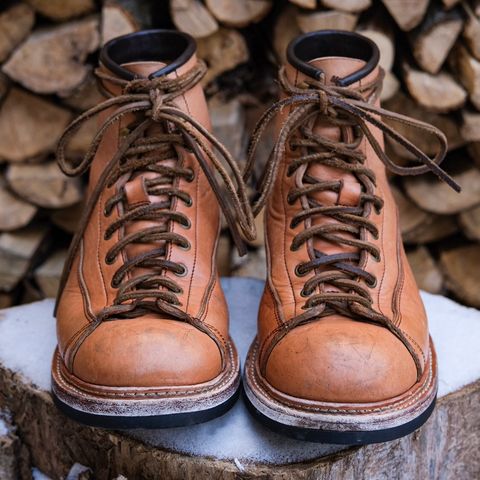 View photo of Monroe 19916 Monkey Boot in Shinki Natural Oiled Horsebutt