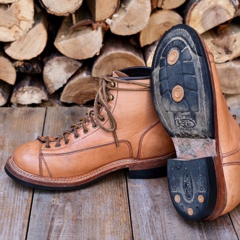 View photo of Monroe 19916 Monkey Boot in Shinki Natural Oiled Horsebutt