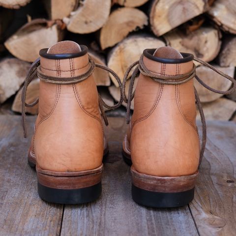 View photo of Monroe 19916 Monkey Boot in Shinki Natural Oiled Horsebutt