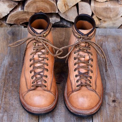 View photo of Monroe 19916 Monkey Boot in Shinki Natural Oiled Horsebutt