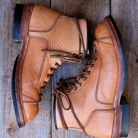 View photo of Monroe 19916 Monkey Boot in Shinki Natural Oiled Horsebutt