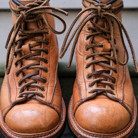 View photo of Monroe 19916 Monkey Boot in Shinki Natural Oiled Horsebutt