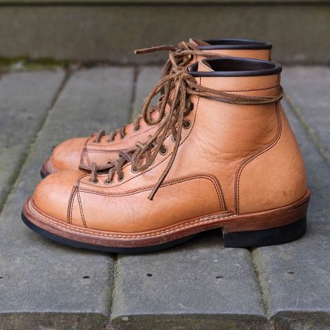 View photo of Monroe 19916 Monkey Boot in Shinki Natural Oiled Horsebutt