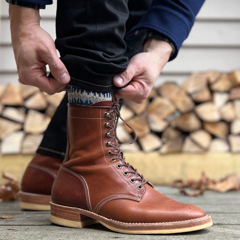 View photo of Onderhoud SVC02 Packer Boot in Wickett & Craig Medium Brown Traditional Harness