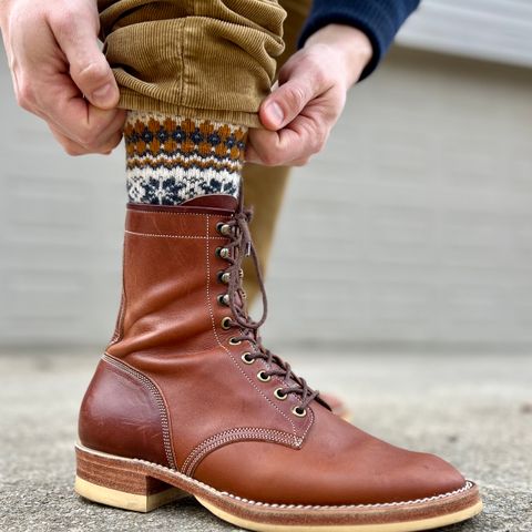 View photo of Onderhoud SVC02 Packer Boot in Wickett & Craig Medium Brown Traditional Harness