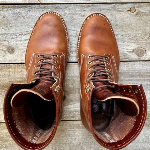 View photo of Onderhoud SVC02 Packer Boot in Wickett & Craig Medium Brown Traditional Harness