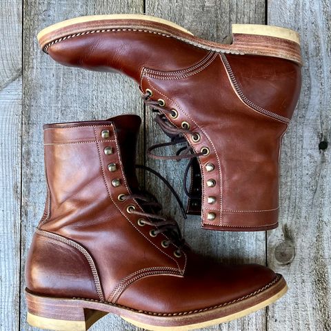 View photo of Onderhoud SVC02 Packer Boot in Wickett & Craig Medium Brown Traditional Harness