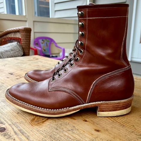 View photo of Onderhoud SVC02 Packer Boot in Wickett & Craig Medium Brown Traditional Harness