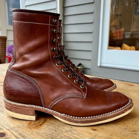 View photo of Onderhoud SVC02 Packer Boot in Wickett & Craig Medium Brown Traditional Harness