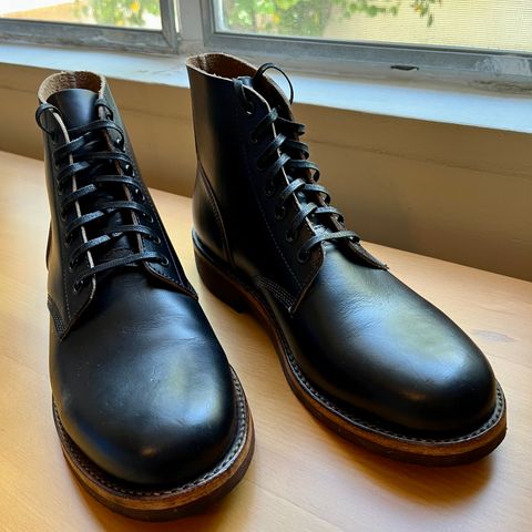 View photo of Oak Street Bootmakers Field Boot in Horween Black Chromexcel